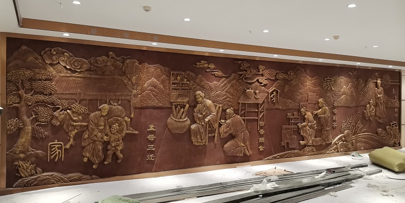 煙臺崆峒島社區展覽館玻璃鋼浮雕